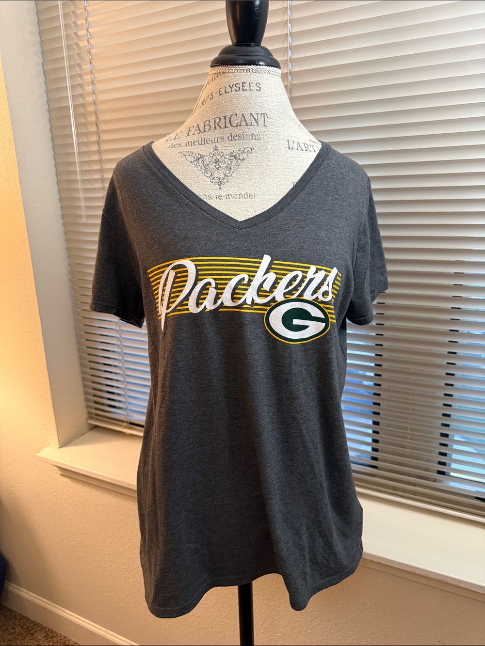 Women's Gray V-Neck T-Shirt